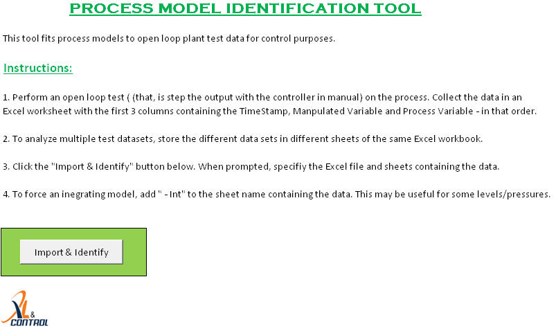 System Identification Excel tool